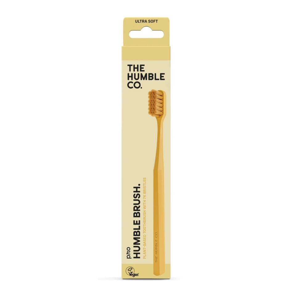 The Humble Co. Brush 7.000 Kıl İçeren Bitki Bazlı  Yeyişkin Diş Fırçası Sarı