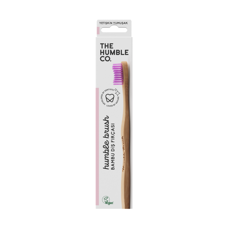 The Humble Co. Brush Doğal Yumuşak Yetişkin Diş Fırçası - Lila