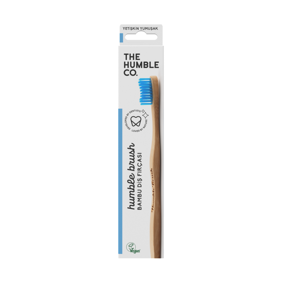 The Humble Co. Brush Doğal Yumuşak Yetişkin Diş Fırçası - Mavi