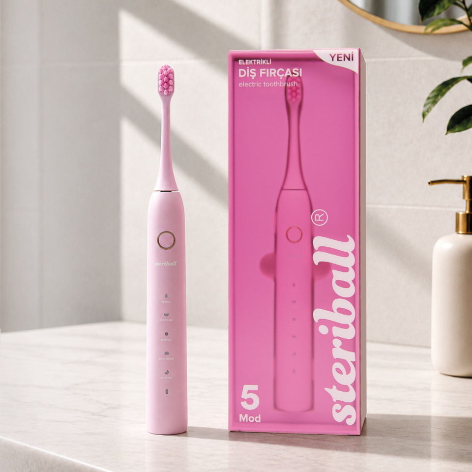 Steriball Şarjlı Elektrikli Diş Fırçası - Pembe