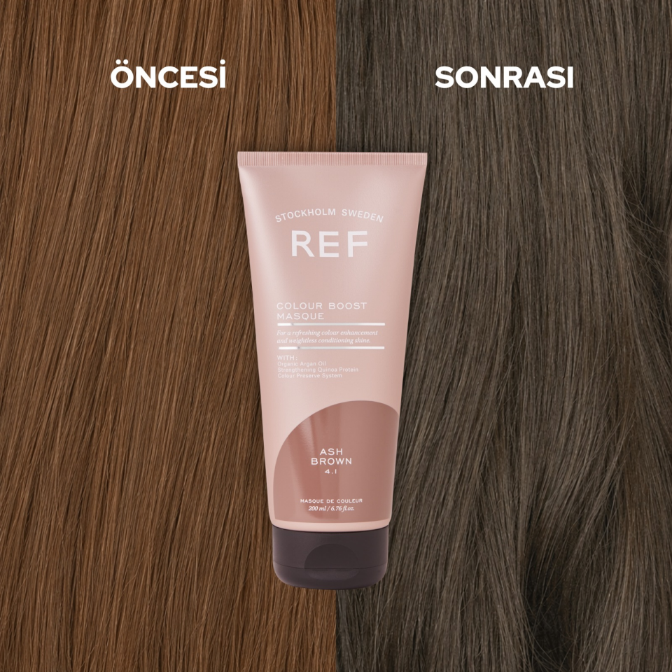 REF Colour Boost Ash Brown 200 ML - Renk Canlandırıcı Maske (Küllü Kahve)