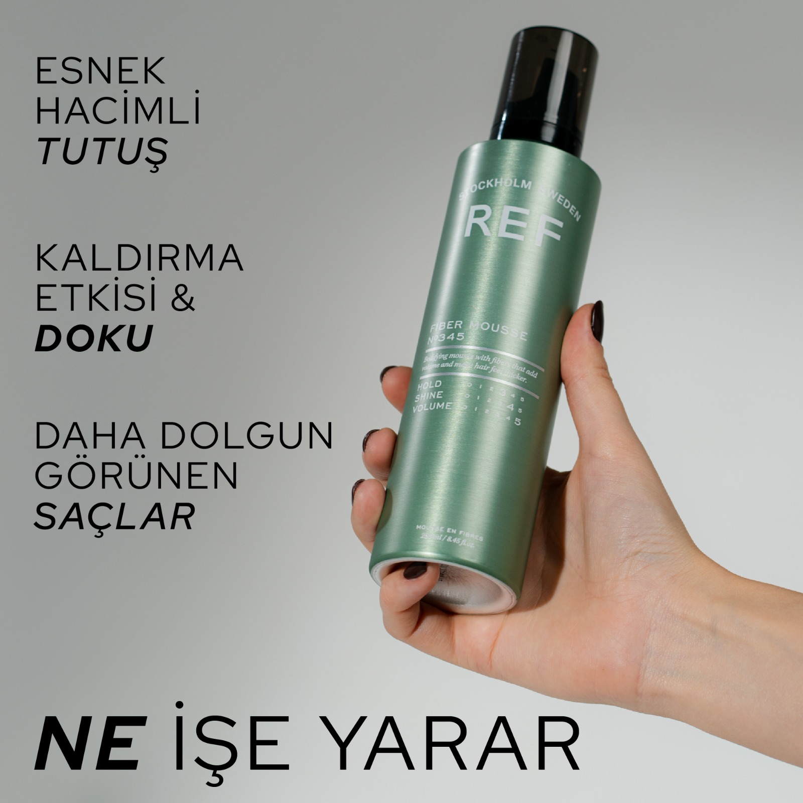 REF Fiber Mousse N°345 250 ML - Lifli Hacim Köpüğü