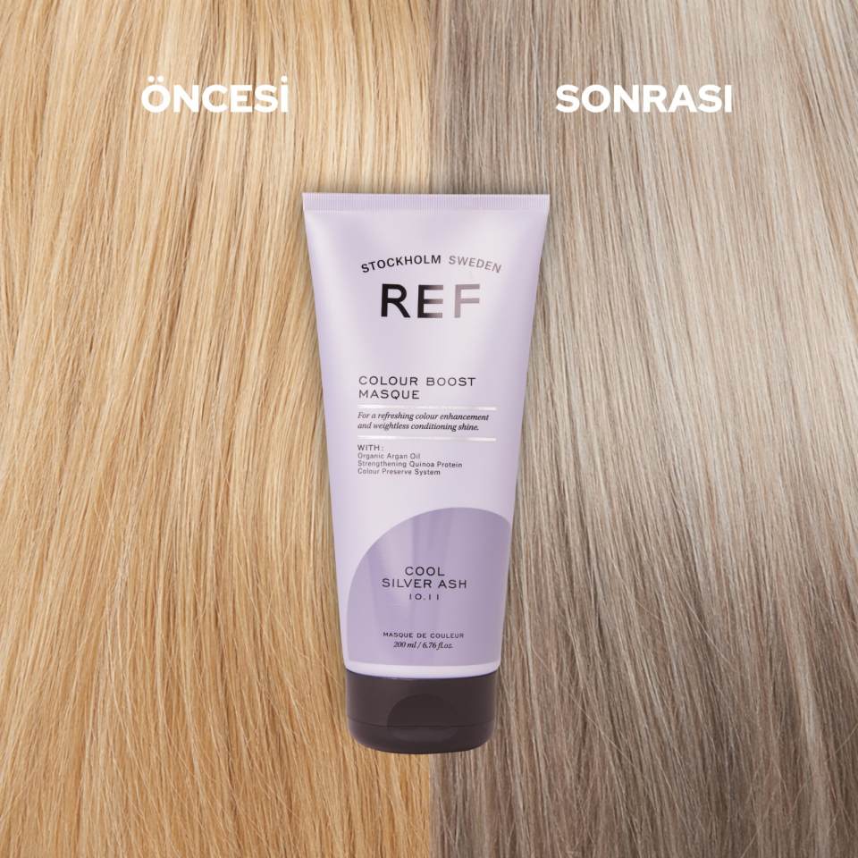 REF Colour Boost Cool Silver Ash 200 ML - Renk Canlandırıcı Maske (Soğuk Gümüş Küllü)