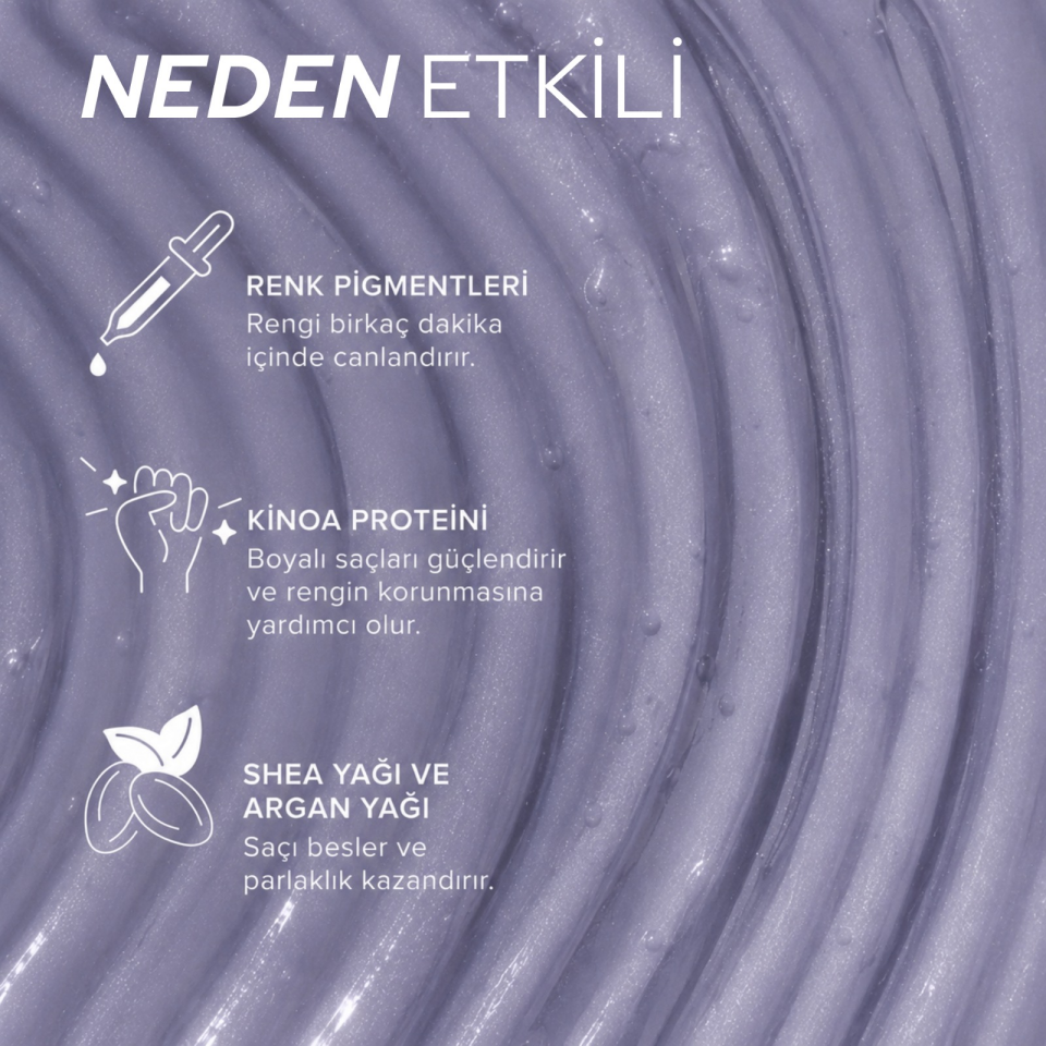 REF Colour Boost Cool Silver Ash 200 ML - Renk Canlandırıcı Maske (Soğuk Gümüş Küllü)