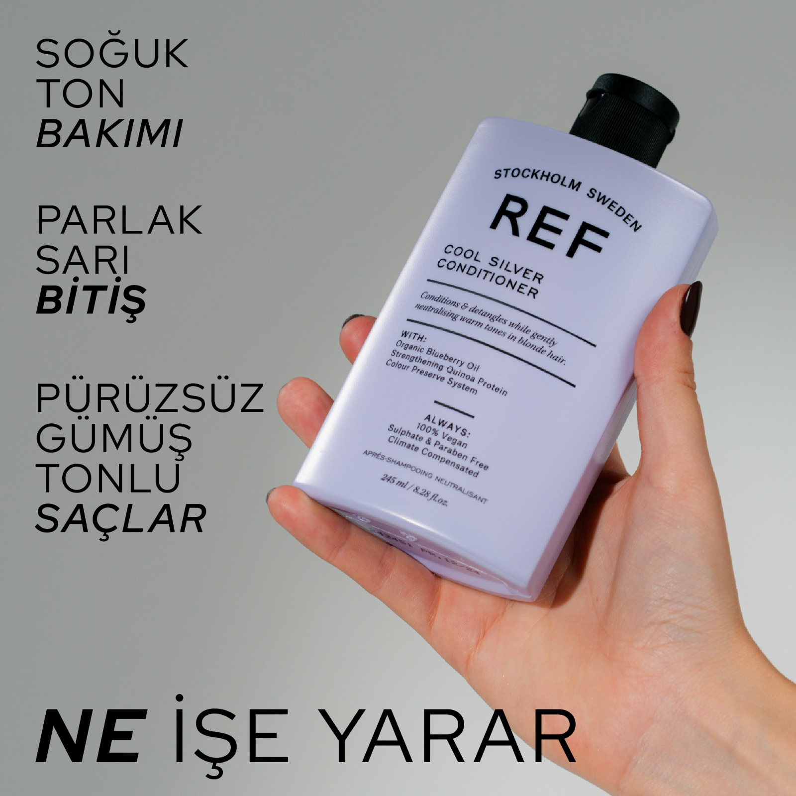 REF Cool Silver Conditioner 100 ML - Turunculaşma Karşıtı Saç Kremi