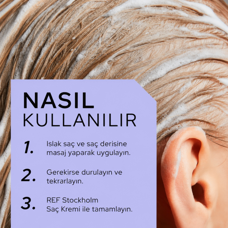 REF Cool Silver Shampoo 100 ML - Turunculaşma Karşıtı Mor Şampuan