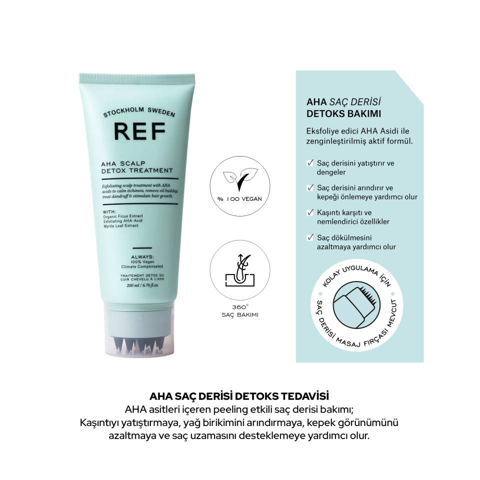 REF AHA Scalp Detox Treatment 200 ML - Saç Derisi Detoks Bakımı