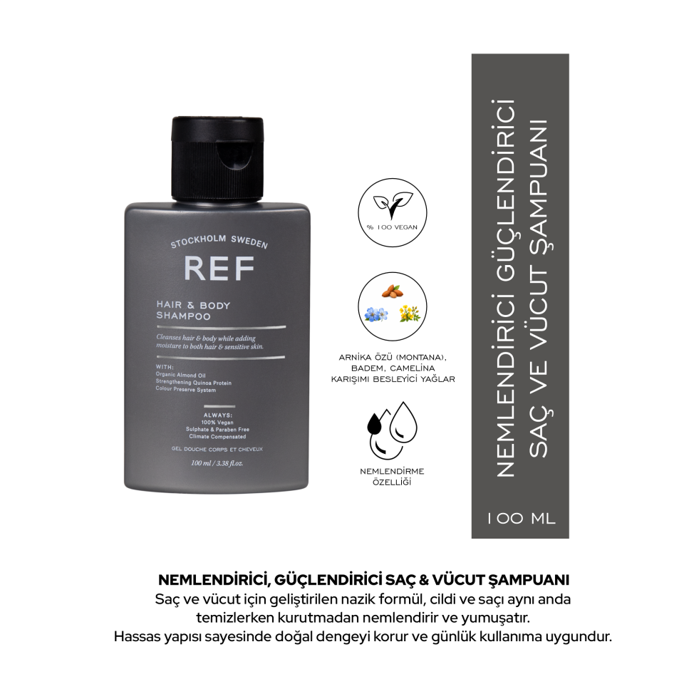 REF Hair & Body Shampoo 100 ML - Saç ve Vücut Şampuanı