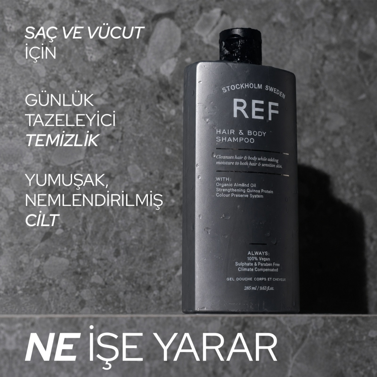 REF Hair & Body Shampoo 285 ML - Saç ve Vücut Şampuanı