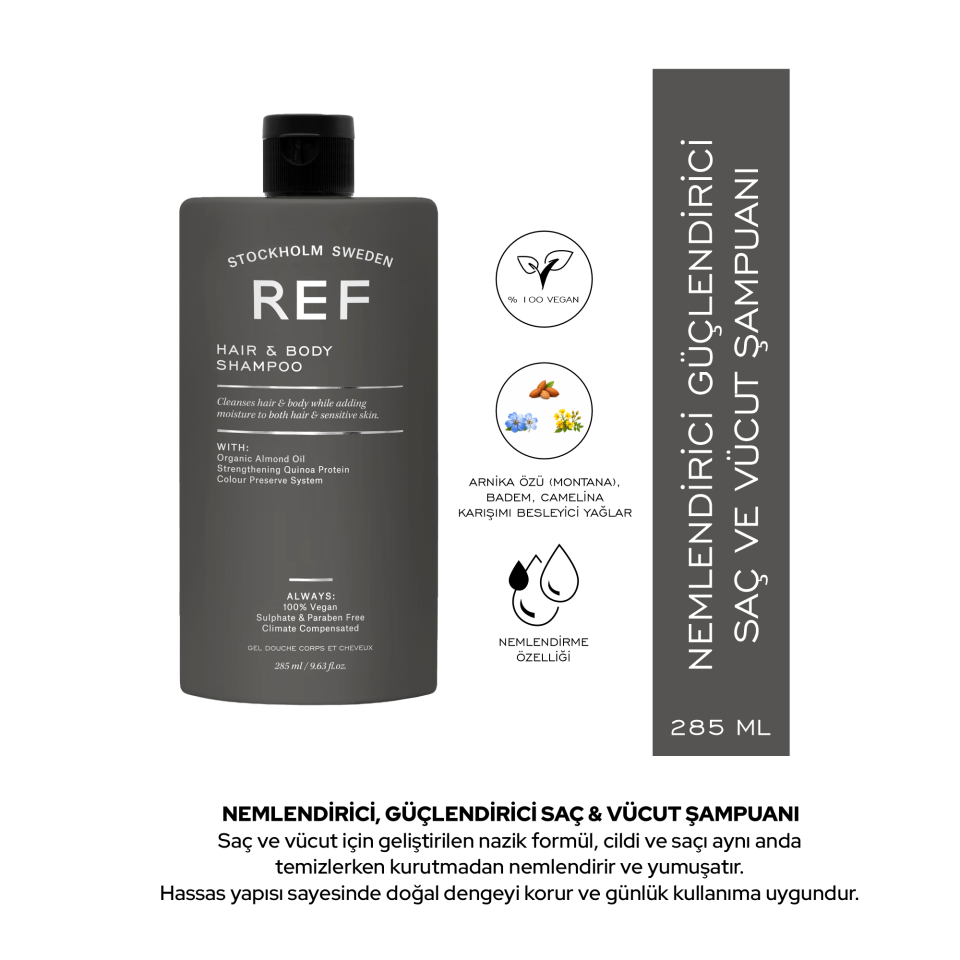 REF Hair & Body Shampoo 285 ML - Saç ve Vücut Şampuanı