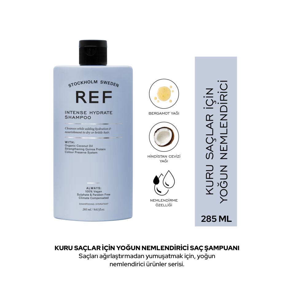REF Intense Hydrate Shampoo 285 ML - Yoğun Nemlendirici Şampuan