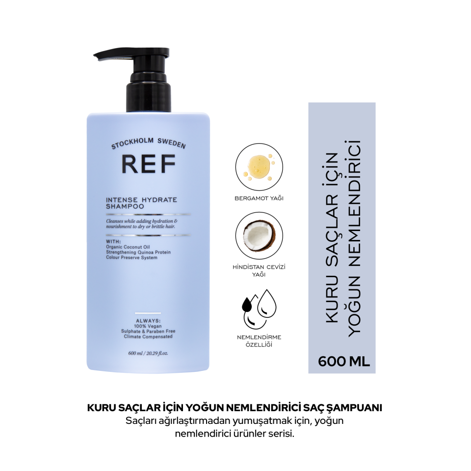REF Intense Hydrate Shampoo 600 ML - Yoğun Nemlendirici Şampuan