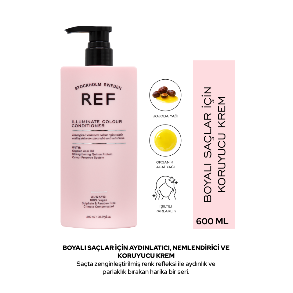 REF Illuminate Colour Conditioner 600 ML - Renk Koruyucu Parlaklık Saç Kremi