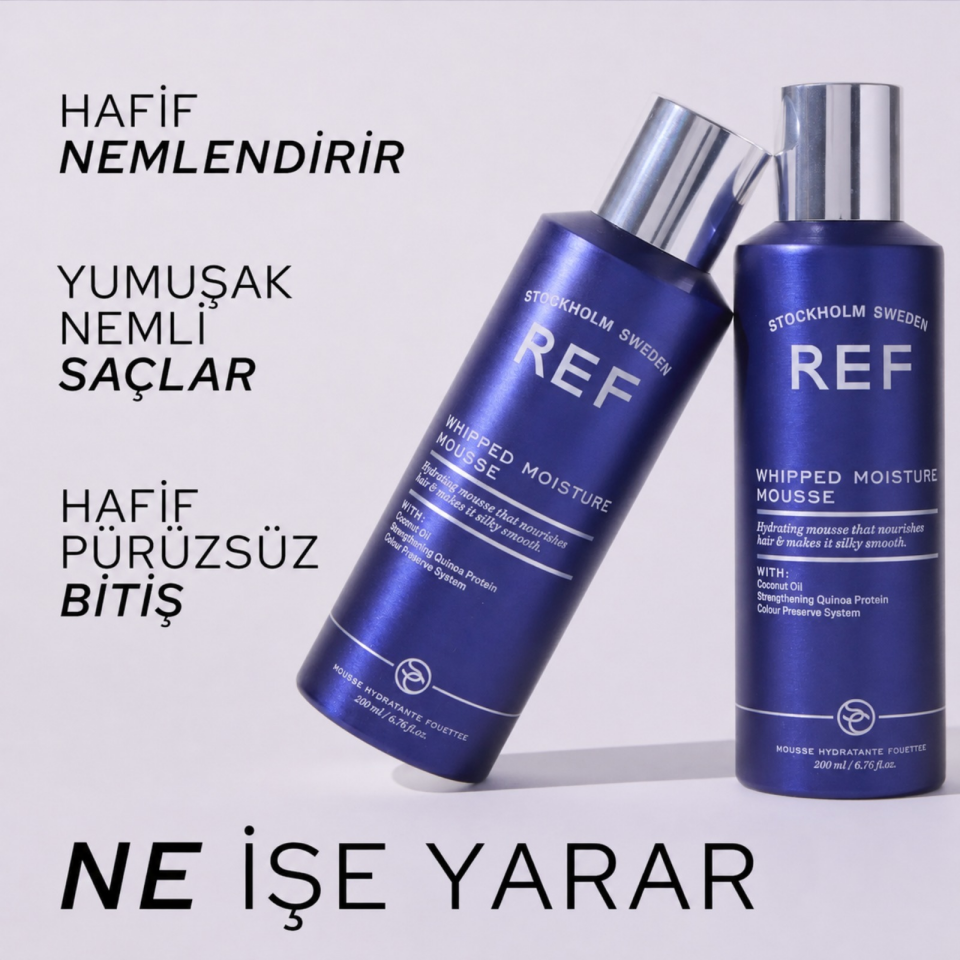 REF Whipped Moisture Mousse 200 ML - Nemlendirici Saç Köpüğü