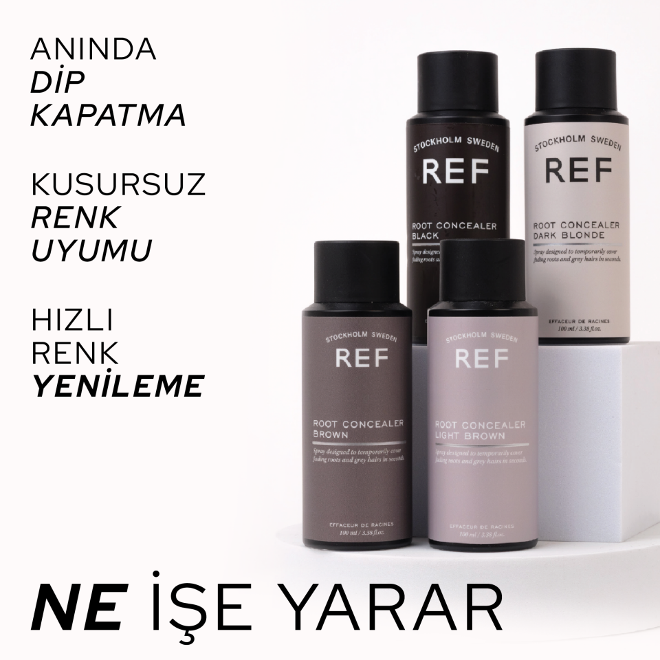 REF Root Concealer Brown 100 ML - Saç Dip Beyaz Kapatıcı Sprey (Kahverengi)