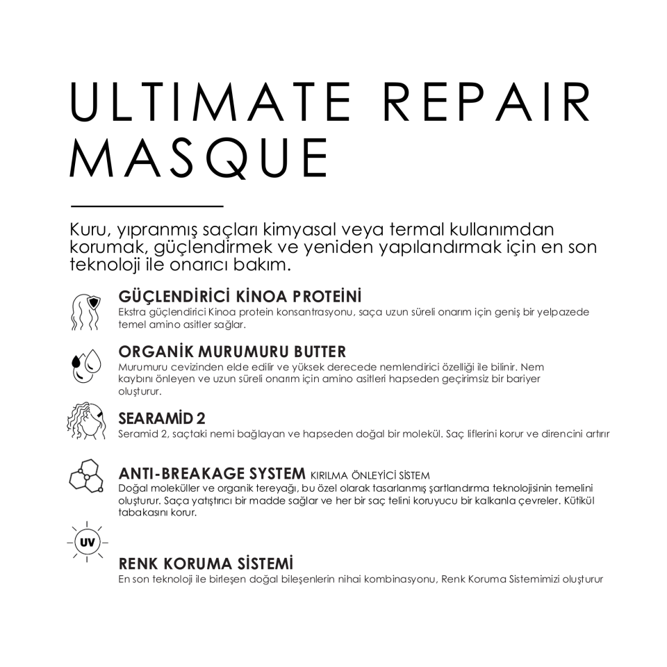 REF Ultimate Repair Masque 250 ML - Yoğun Onarıcı Saç Maskesi