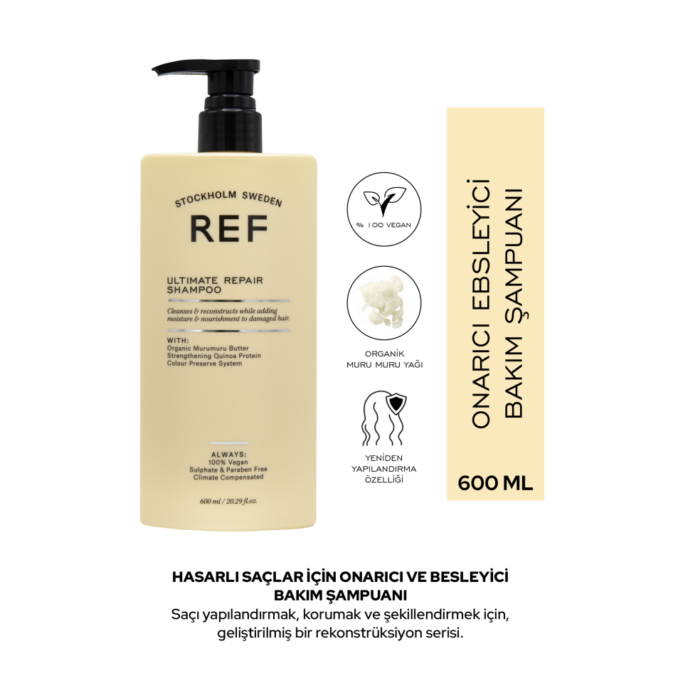 REF Ultimate Repair Shampoo 600 ML - Yoğun Onarıcı Şampuan