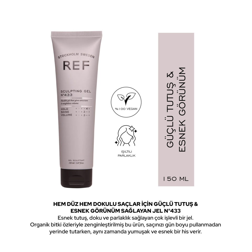 REF Sculpting Gel N°433 150 ML - Şekillendirici Saç Jölesi