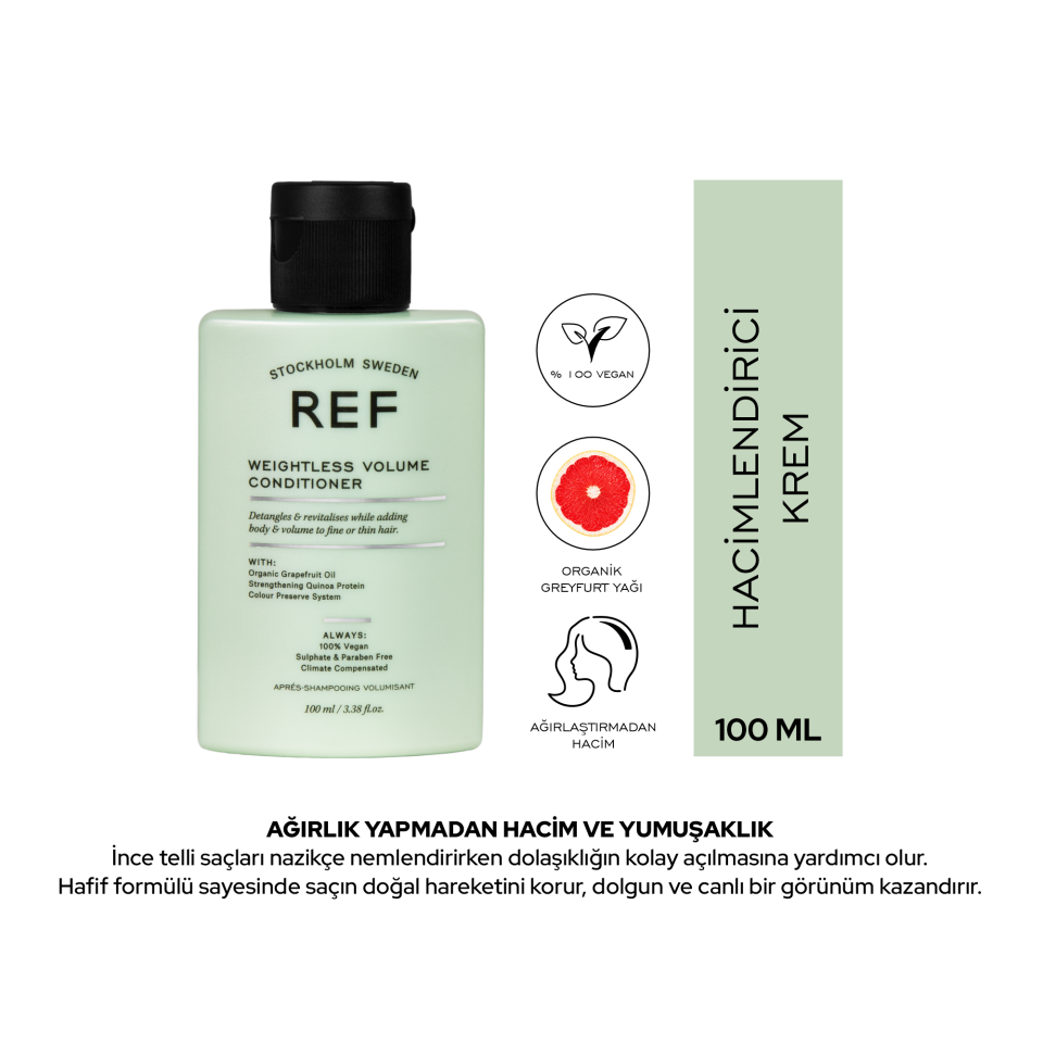 REF Weightless Volume Conditioner 100 ML - Hafif Hacim Veren Saç Kremi