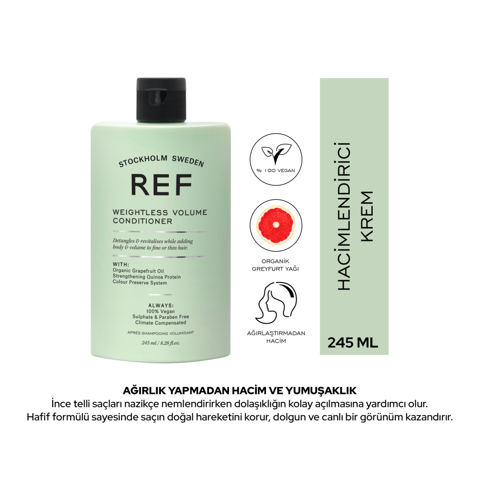 REF Weightless Volume Conditioner 245 ML - Hafif Hacim Veren Saç Kremi