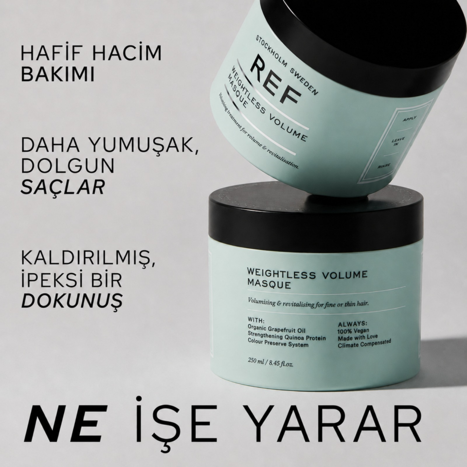 REF Weightless Volume Masque 250 ML - Hafif Hacim Veren Saç Maskesi