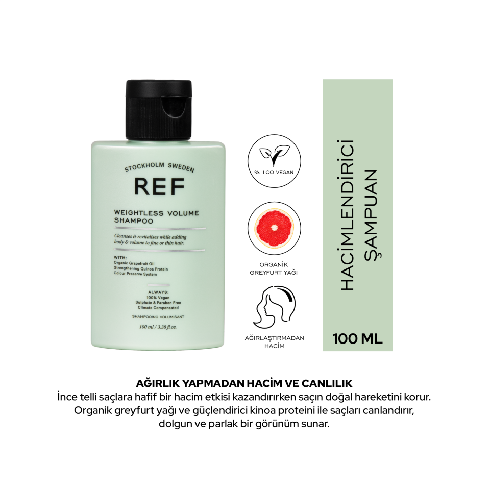 REF Weightless Volume Shampoo 100 ML - Hafif Hacim Veren Şampuan