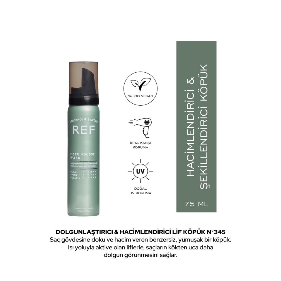 REF Fiber Mousse N°345 75 ML - Lifli Hacim Köpüğü
