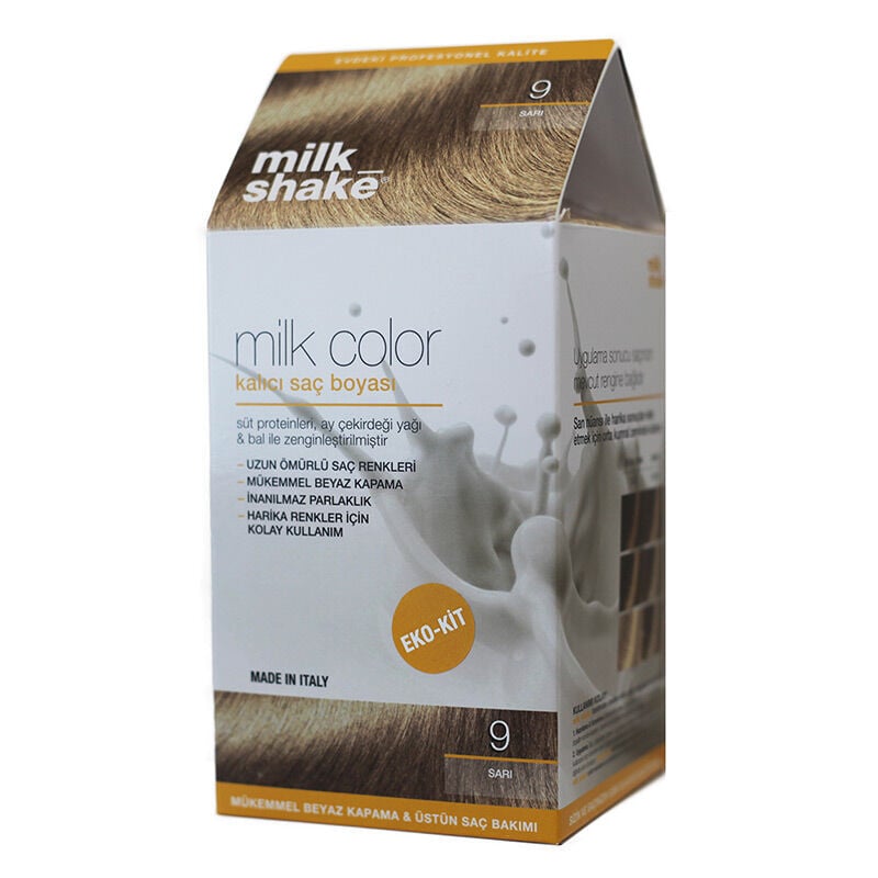 Milk Shake Color Kit 9 Sarı - Kalıcı Saç Boyası Seti