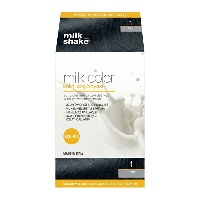Milk Shake Color Kit 1 Siyah - Kalıcı Saç Boyası Seti