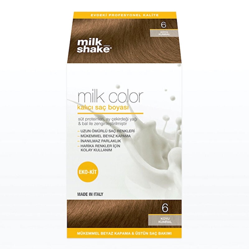 Milk Shake Color Kit 6 Koyu Kumral - Kalıcı Saç Boyası Seti