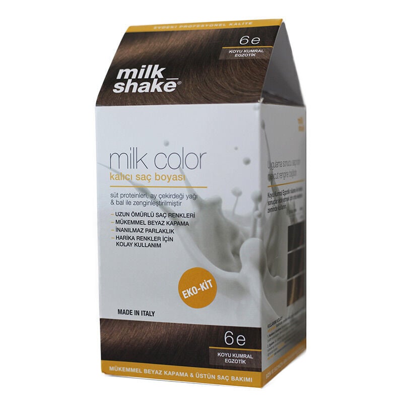 Milk Shake Color Kit 6E Koyu Kumral Egzotik - Kalıcı Saç Boyası Seti
